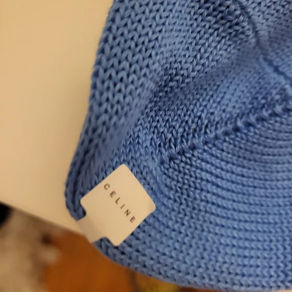 CELINE Men’s Blue & White Athletic Crew Socks - Picture 4 of 5